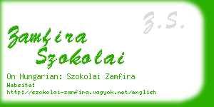 zamfira szokolai business card